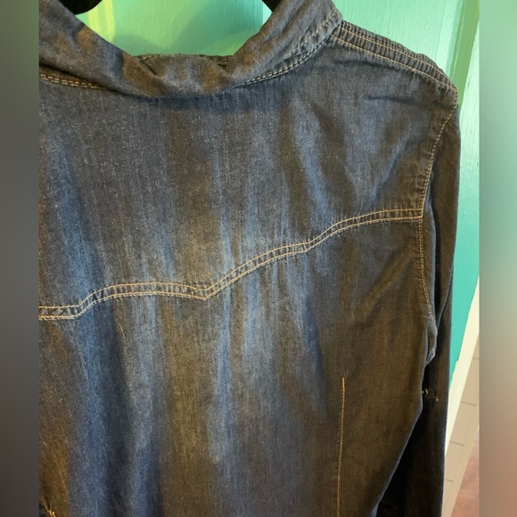 Denim Button-up Boho Country Shirt - Picture 7 of 9